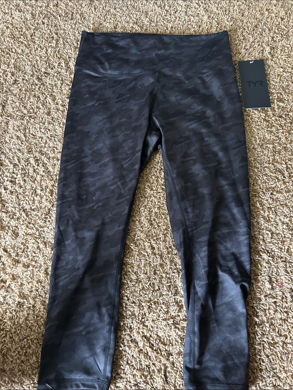 TYR Black Camo High-Waist Leggings